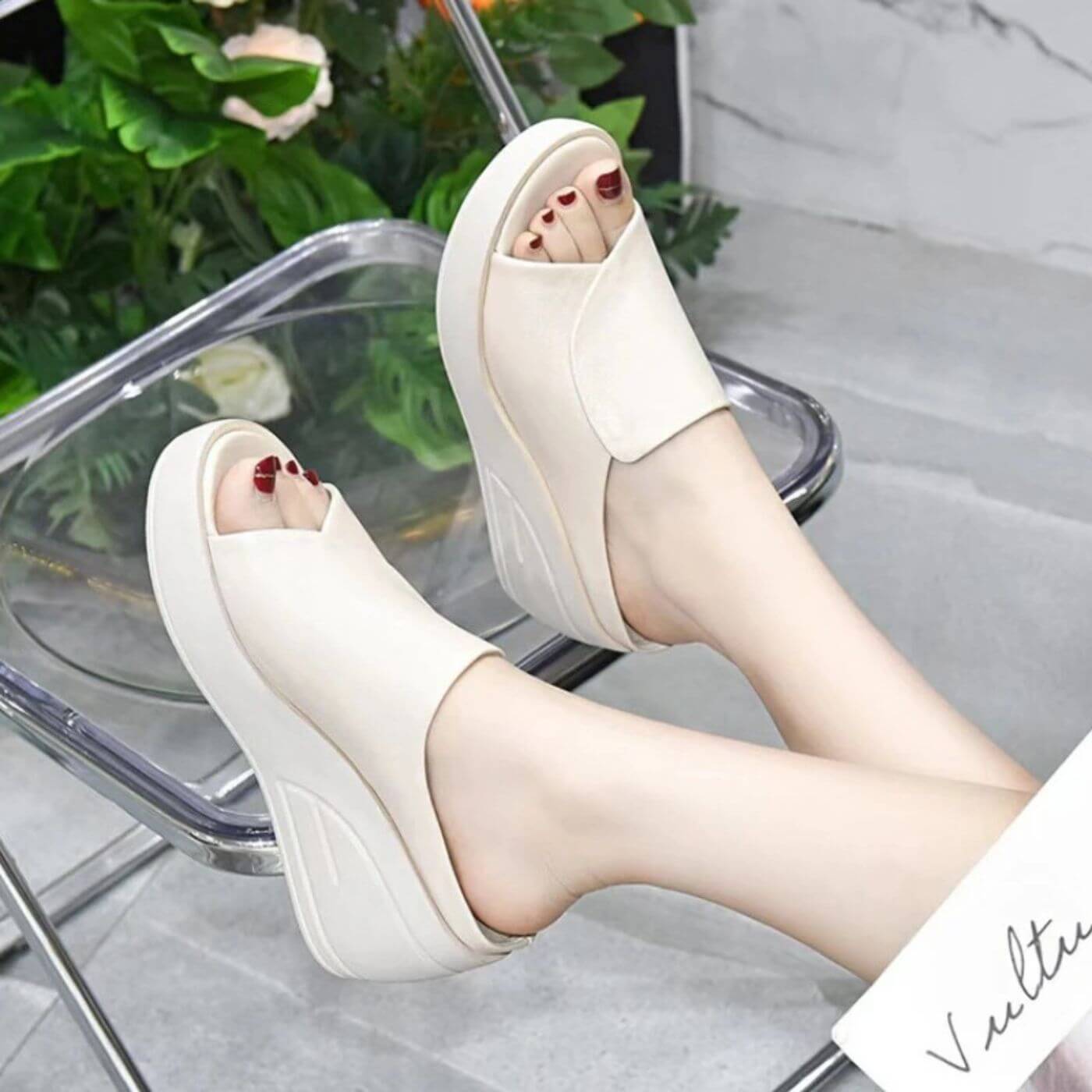 Eliza – Orthopaedic Slip-on Wedge Sandals