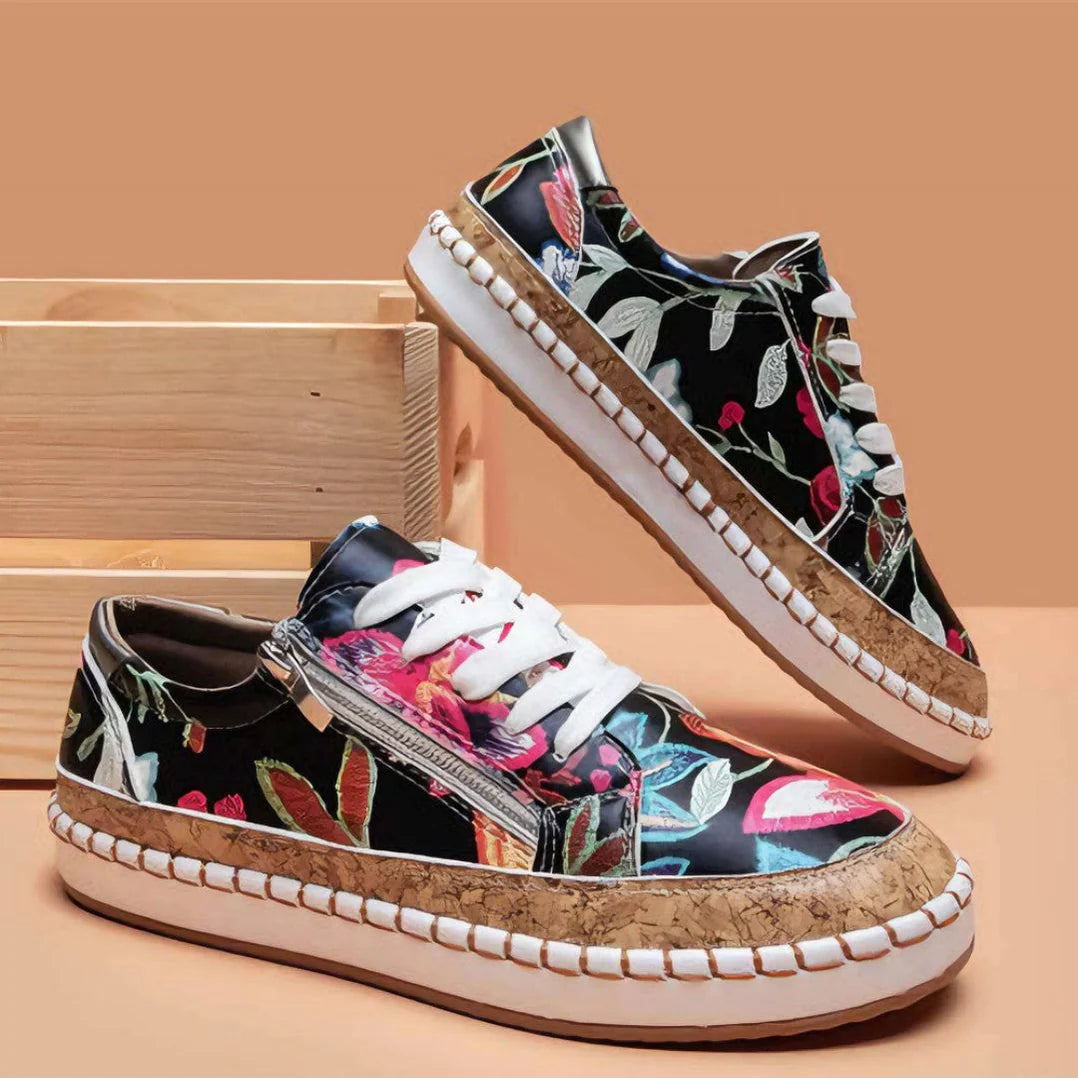 Lily Comfortable Floral Sneakers