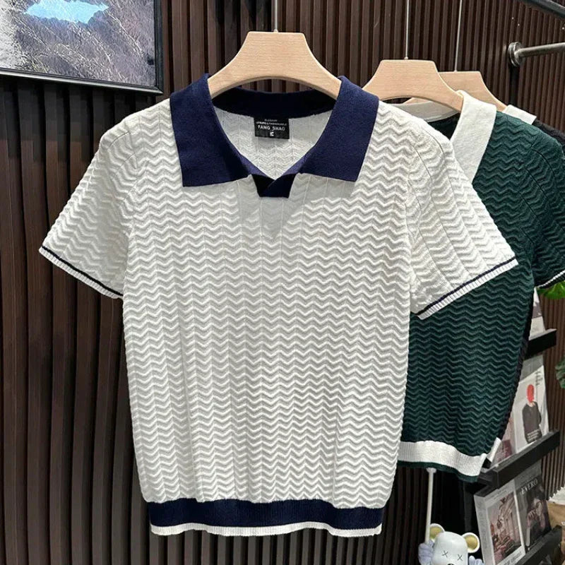Dion™ | Elegant Textured Polo Shirt
