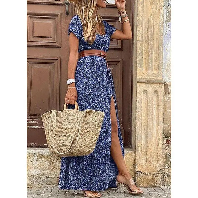Myla™ | Romantic Pleated Floral Midi Dress