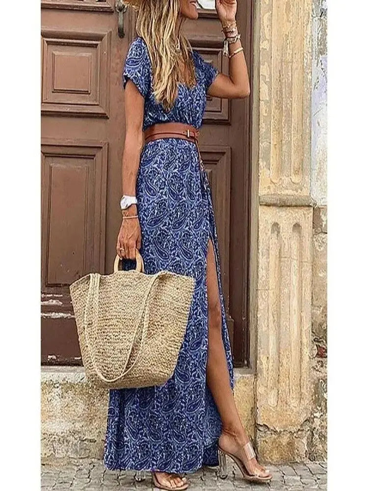 Myla™ | Romantic Pleated Floral Midi Dress