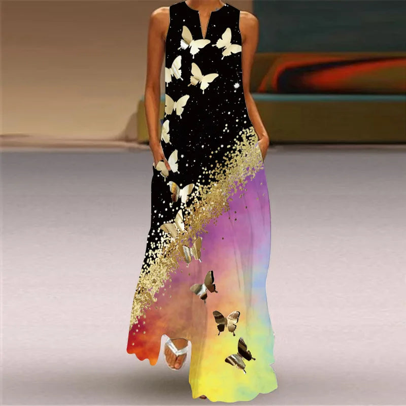 Grace™ | Luxury Printed Butterfly Dress