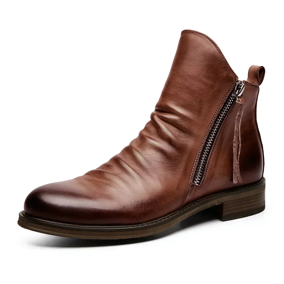 Calvin™ | Premium Zip-Up Leather Boots