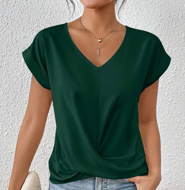 Cleo™ - Casual T-Shirt with Sweetheart Neckline