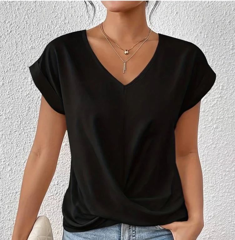 Cleo™ - Casual T-Shirt with Sweetheart Neckline