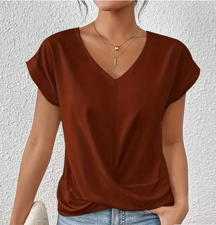 Cleo™ - Casual T-Shirt with Sweetheart Neckline