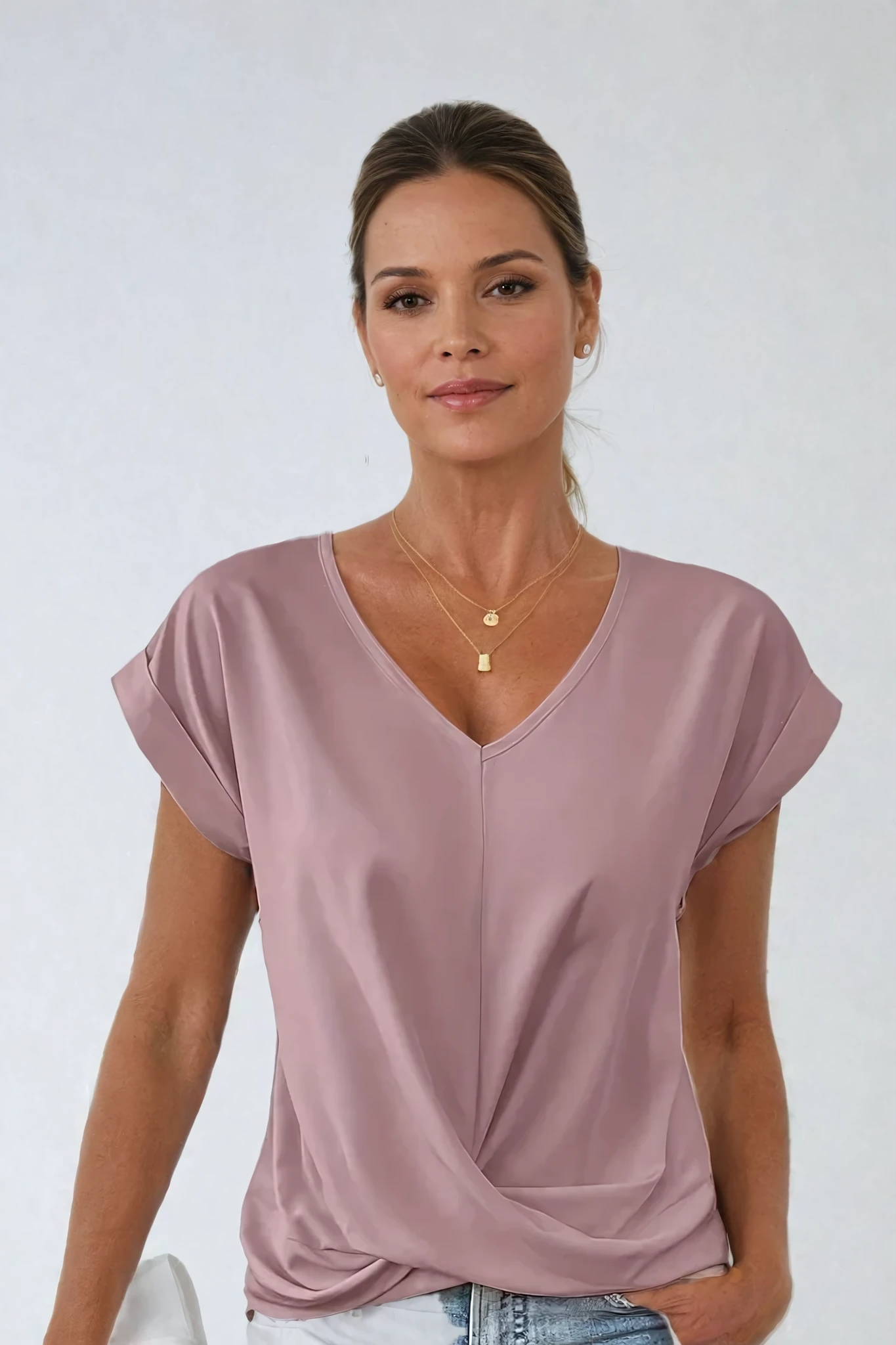 Cleo™ - Casual T-Shirt with Sweetheart Neckline
