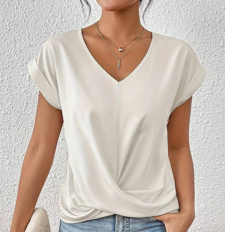 Cleo™ - Casual T-Shirt with Sweetheart Neckline