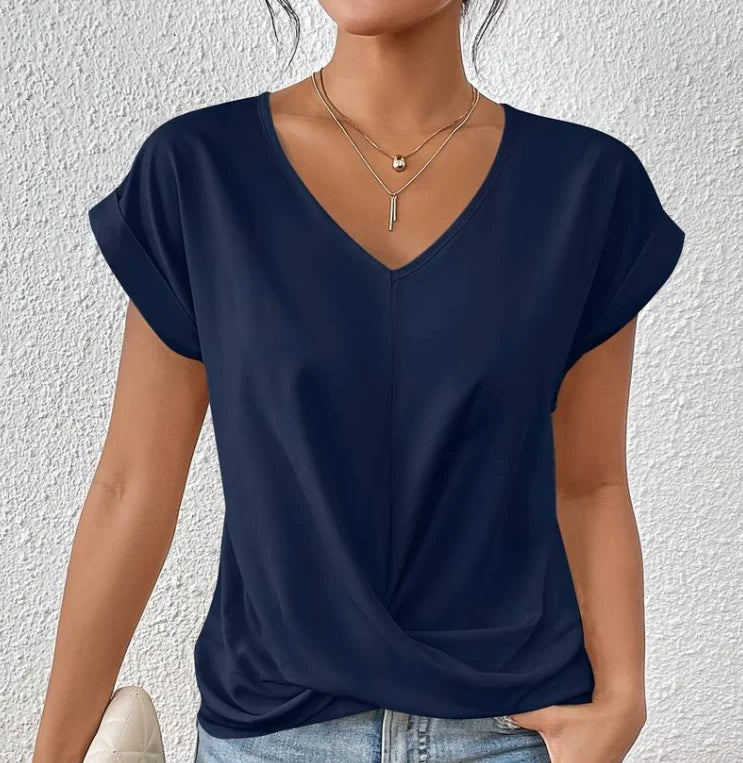Cleo™ - Casual T-Shirt with Sweetheart Neckline