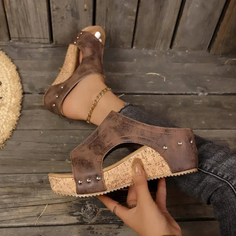 Savannah Cork Wedges