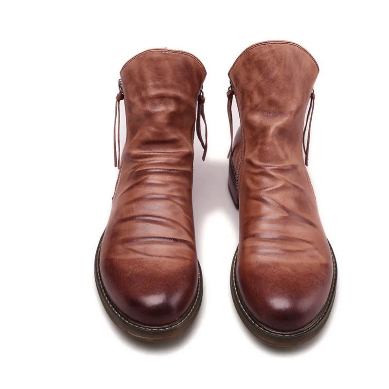 Calvin™ | Premium Zip-Up Leather Boots