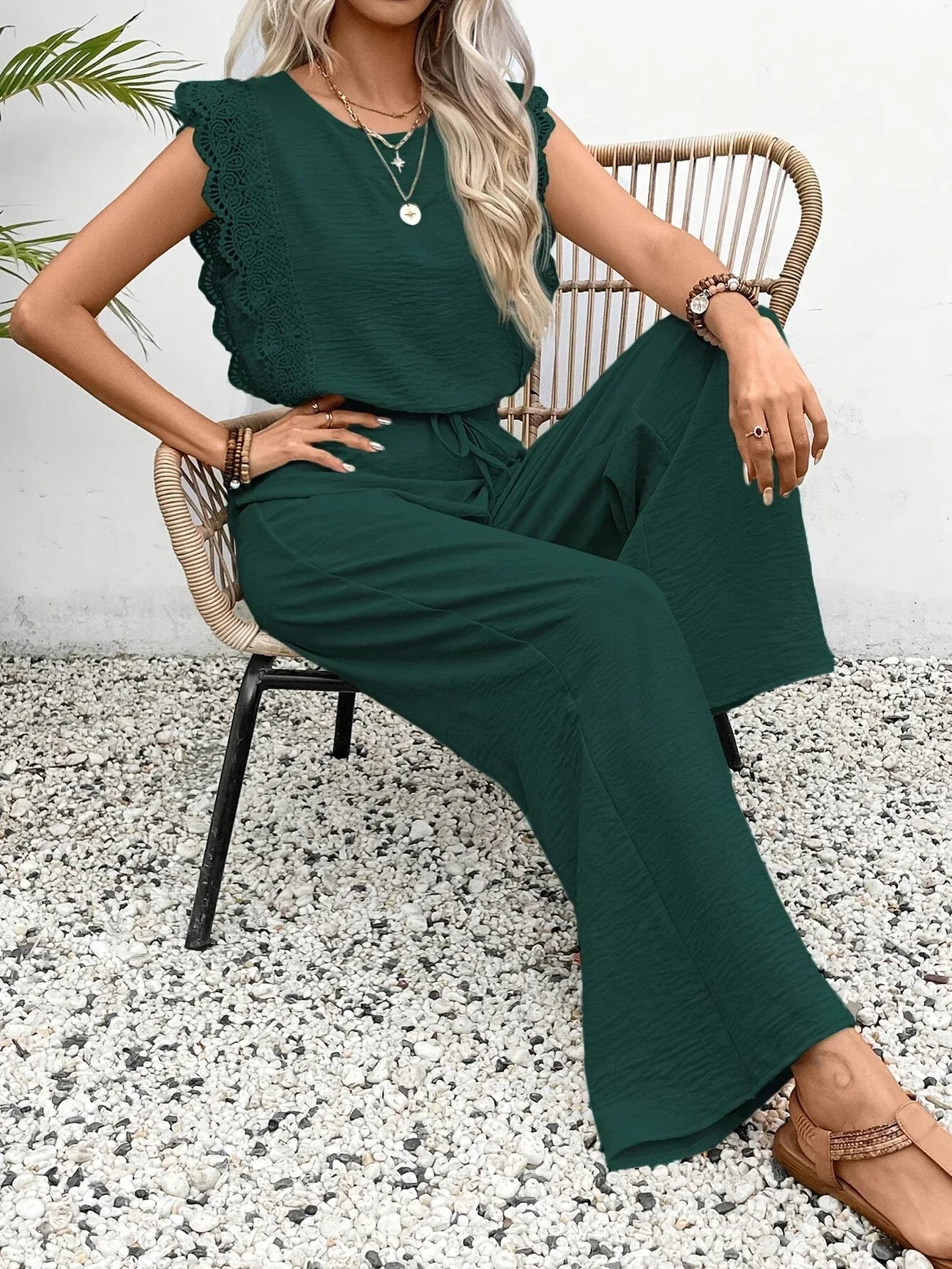 Evelyn™ | Chic Lace-Trimmed Lounge Set