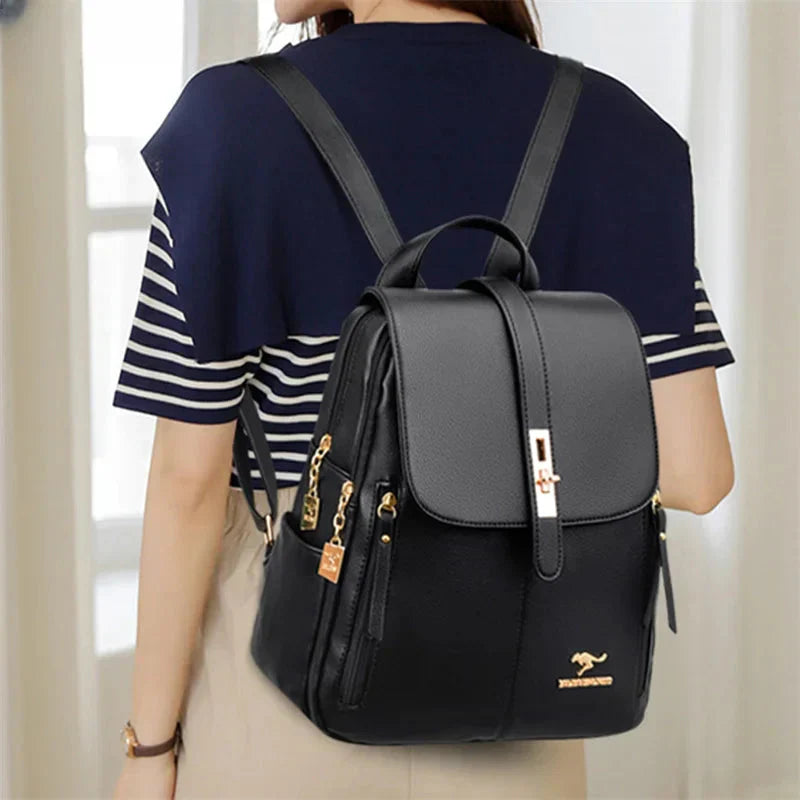 Ella™ | Minimalist Luxe Leather Backpack