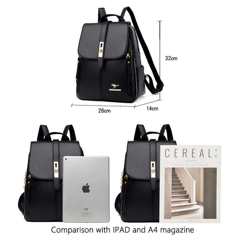 Ella™ | Minimalist Luxe Leather Backpack