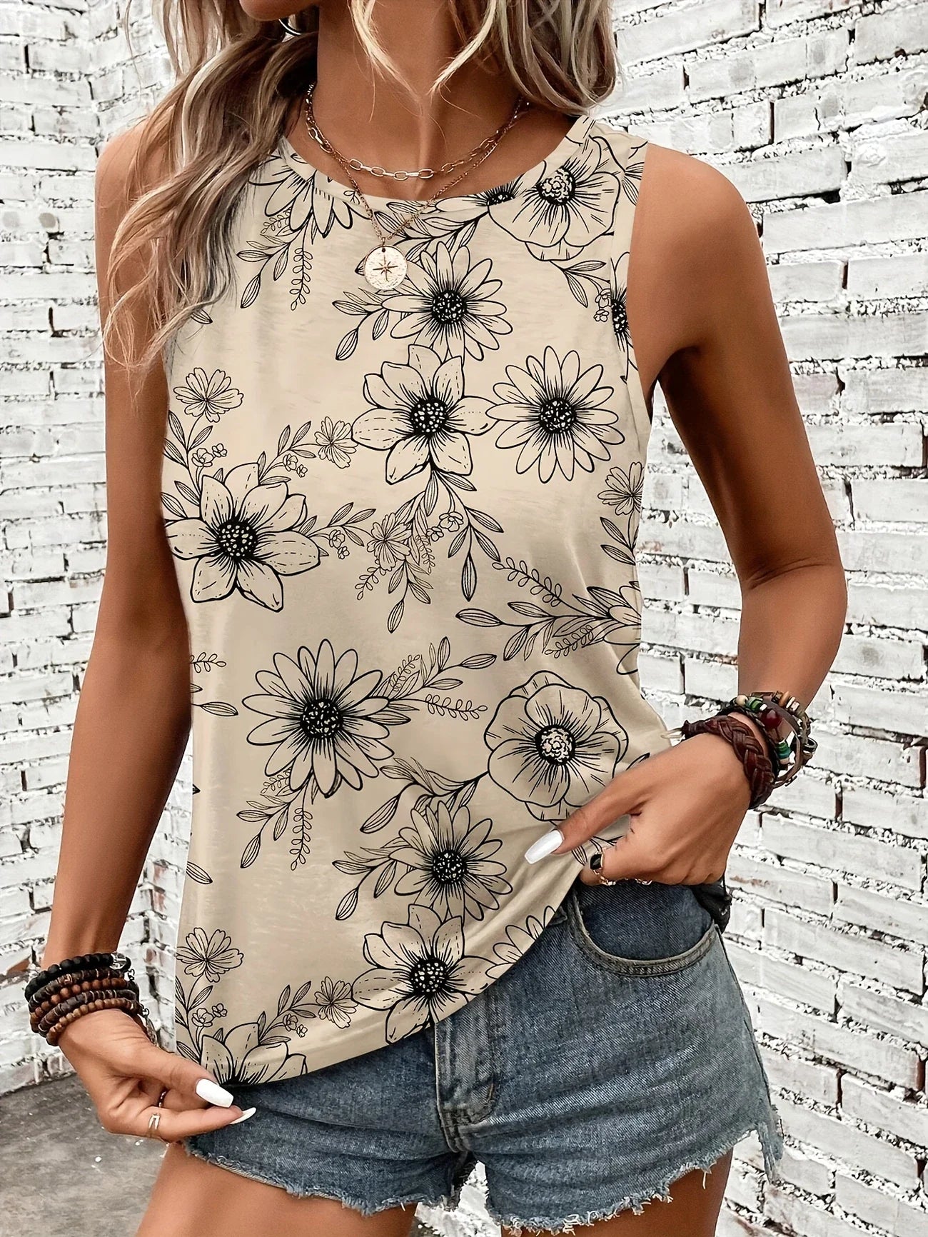 Helen™ | Breezy Floral Sleeveless Top