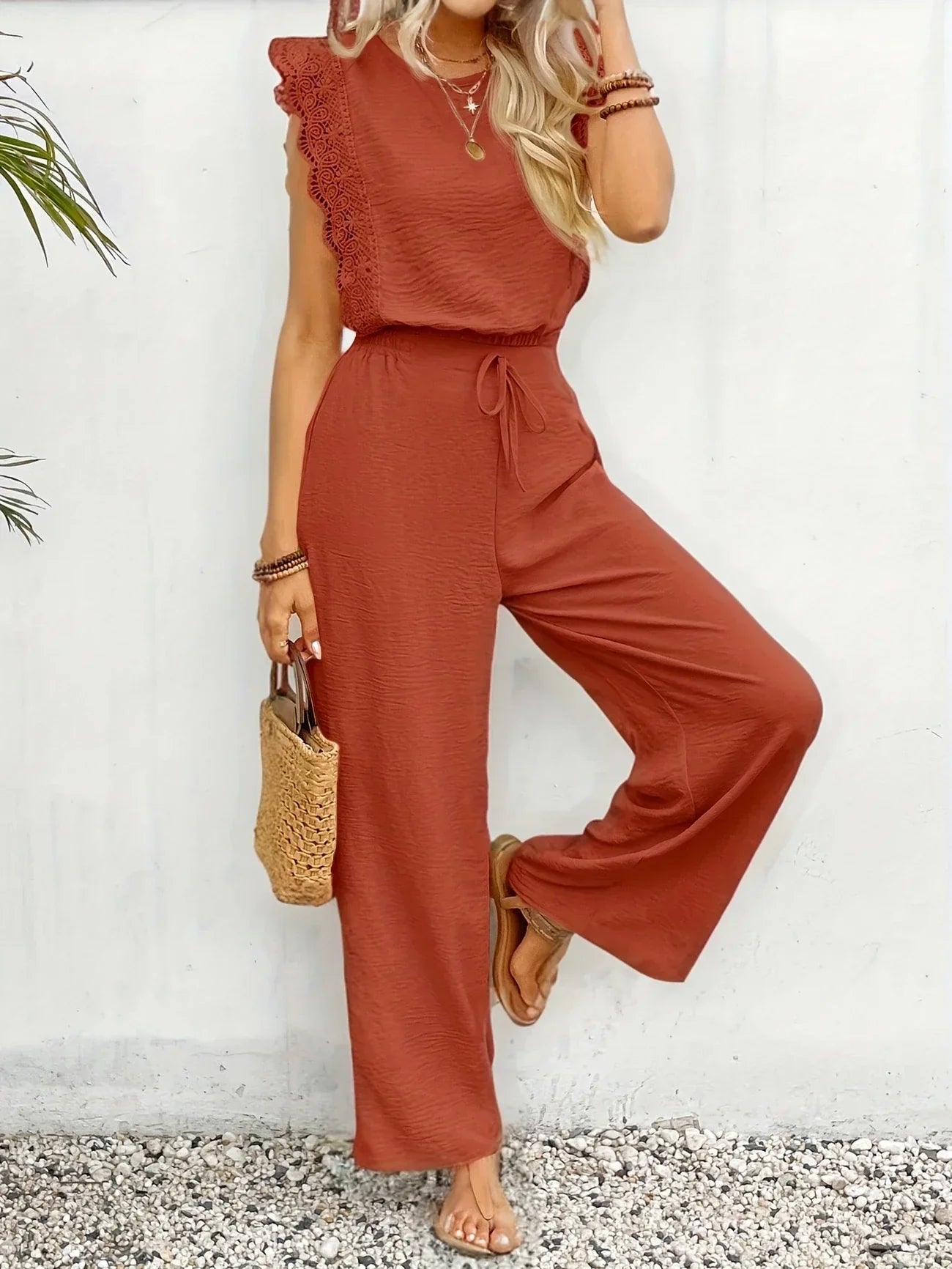 Evelyn™ | Chic Lace-Trimmed Lounge Set