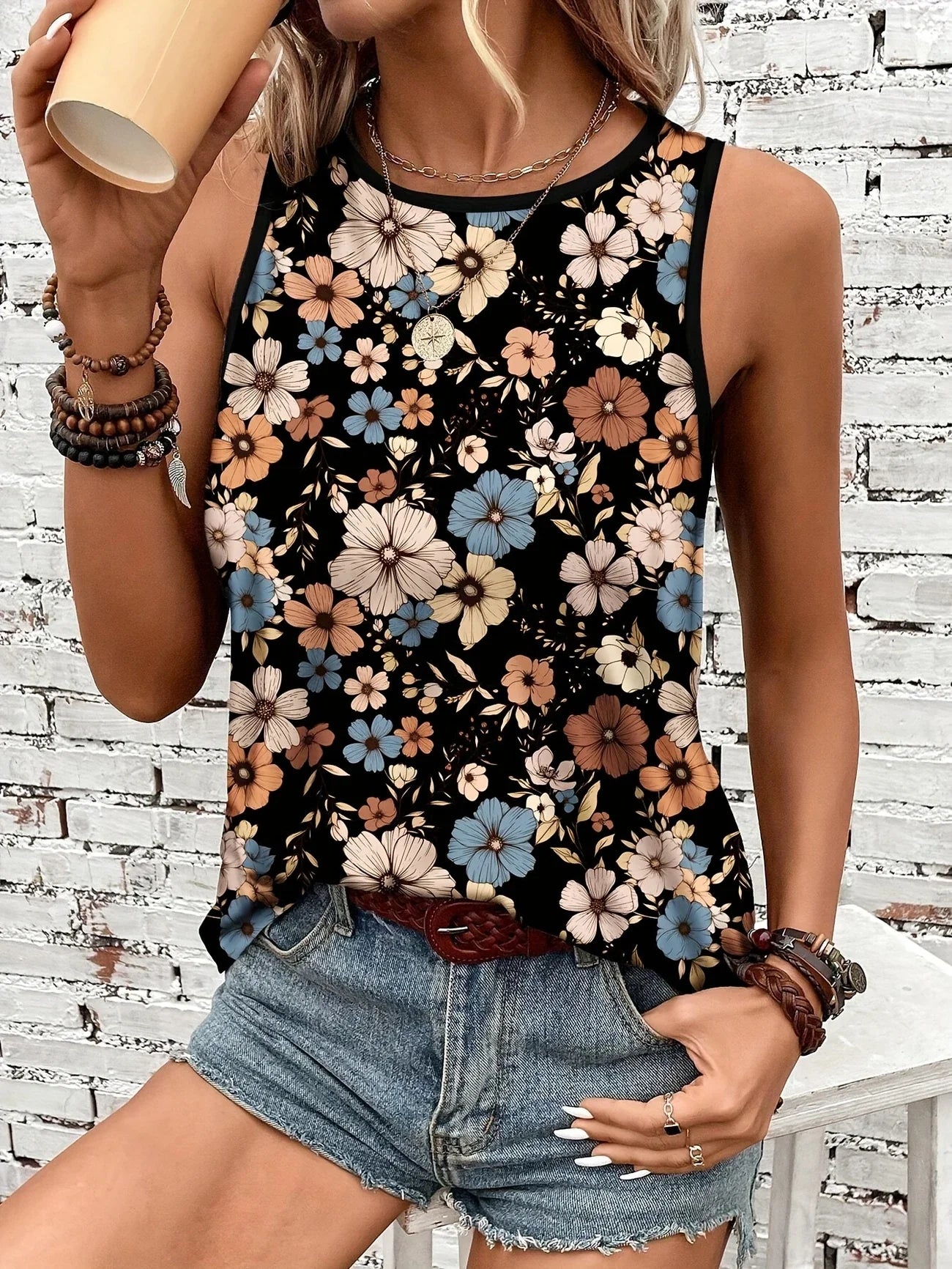 Helen™ | Breezy Floral Sleeveless Top