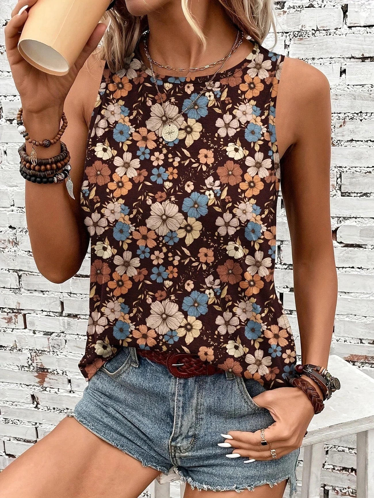 Helen™ | Breezy Floral Sleeveless Top
