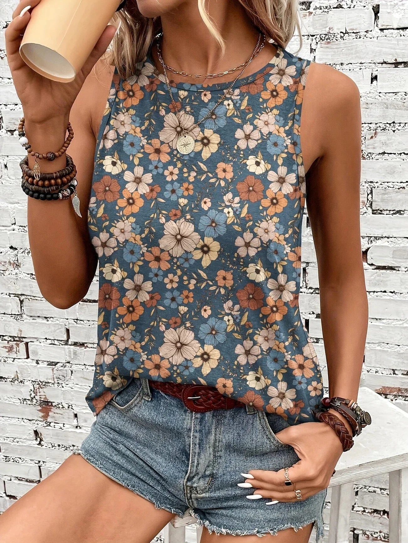 Helen™ | Breezy Floral Sleeveless Top
