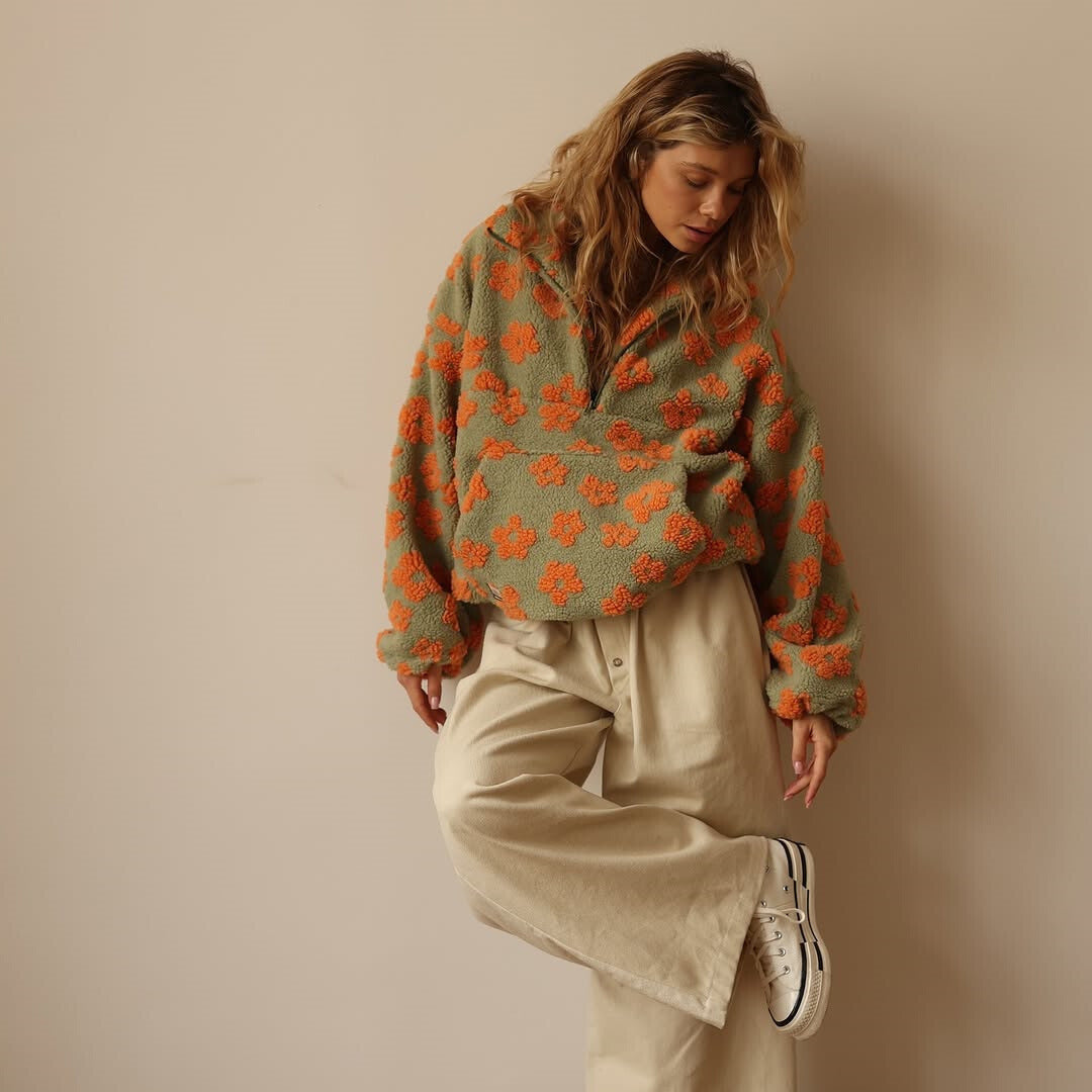 Azelma – Floral Fleece Pullover