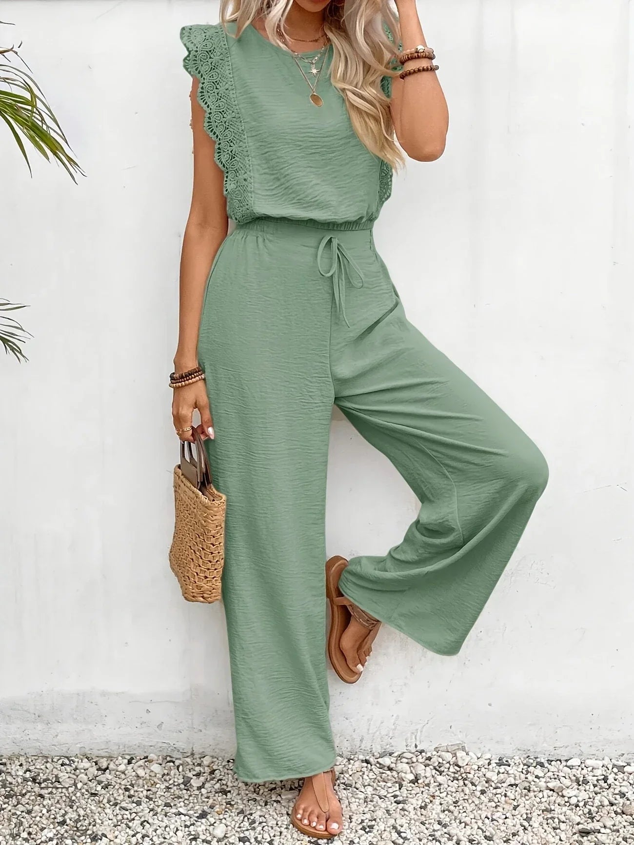 Evelyn™ | Chic Lace-Trimmed Lounge Set