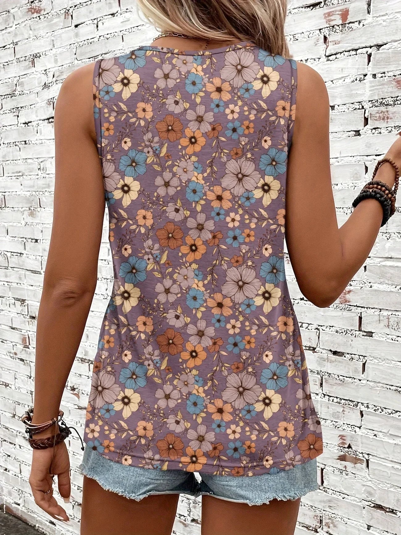 Helen™ | Breezy Floral Sleeveless Top