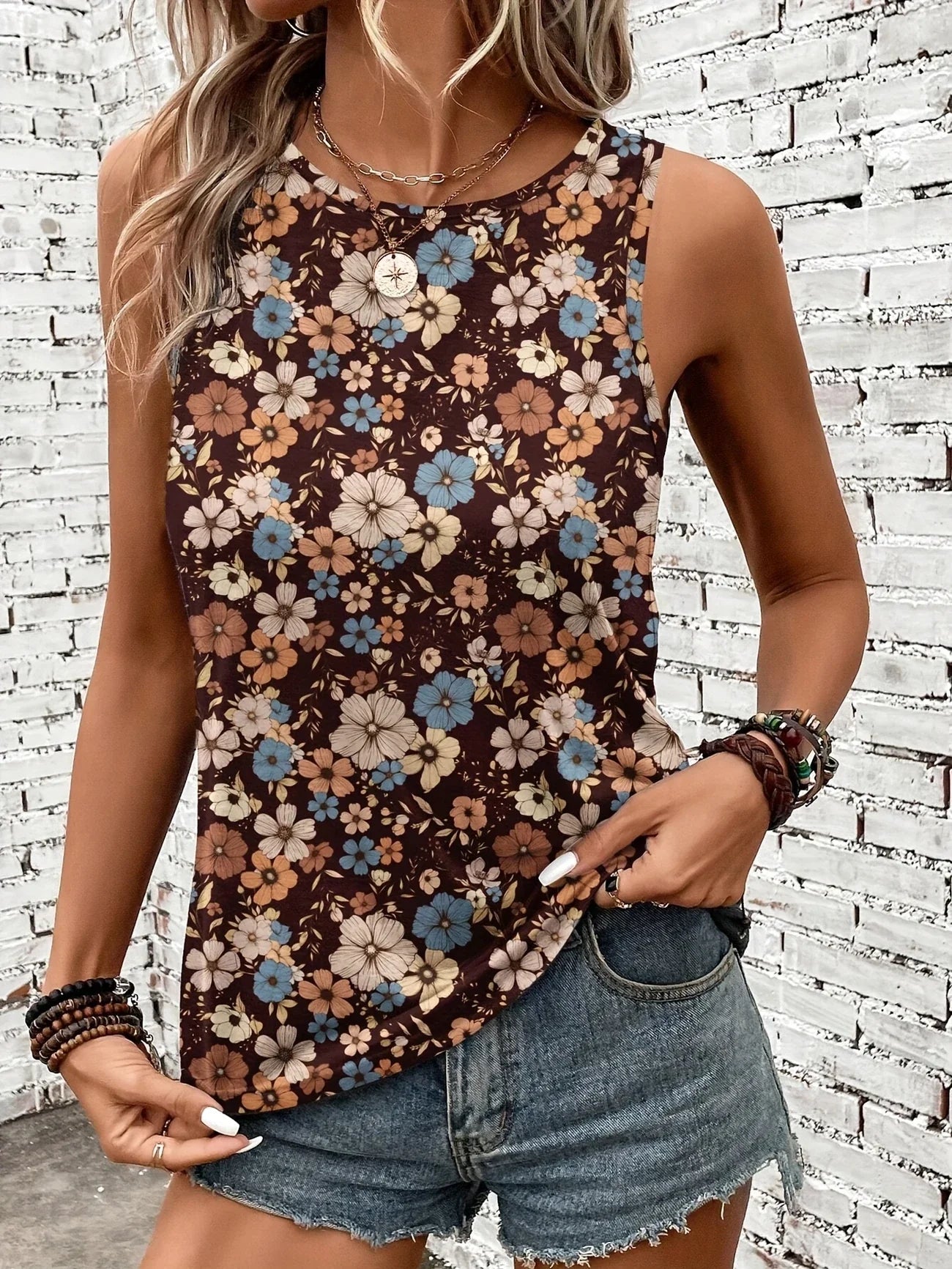 Helen™ | Breezy Floral Sleeveless Top