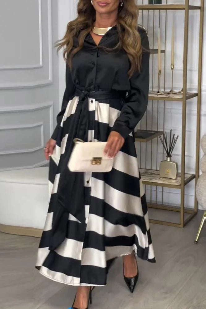 Vienna | Striped Maxi Dress
