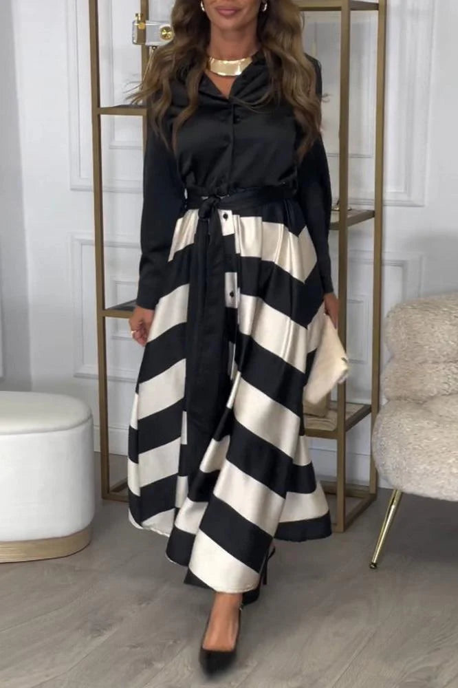 Vienna | Striped Maxi Dress