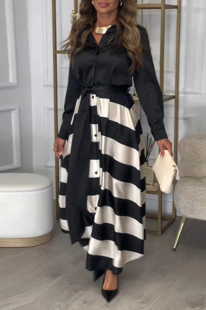 Vienna | Striped Maxi Dress