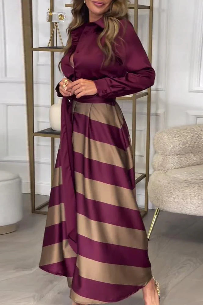Vienna | Striped Maxi Dress
