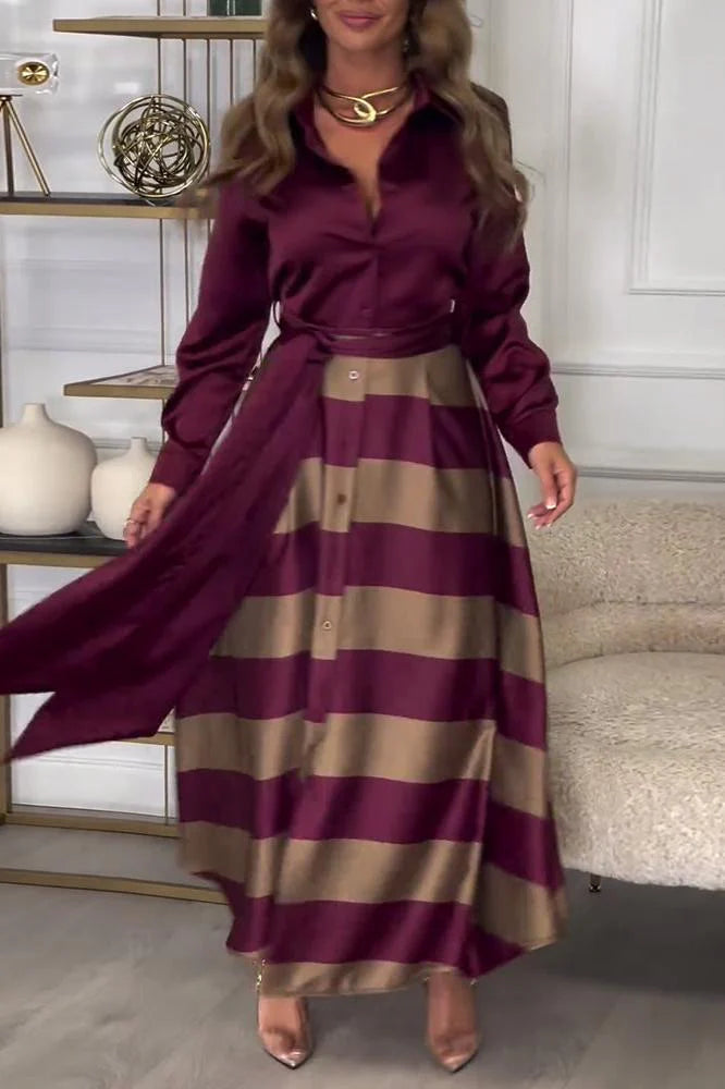 Vienna | Striped Maxi Dress