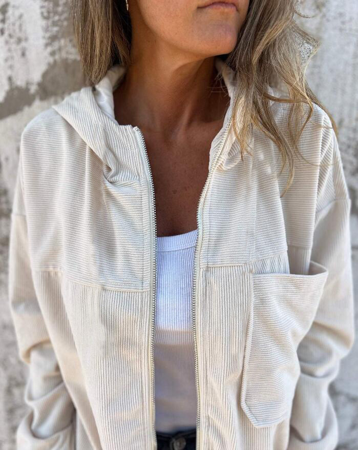 LENIA | HOODED JACKET WITH ZIPPER