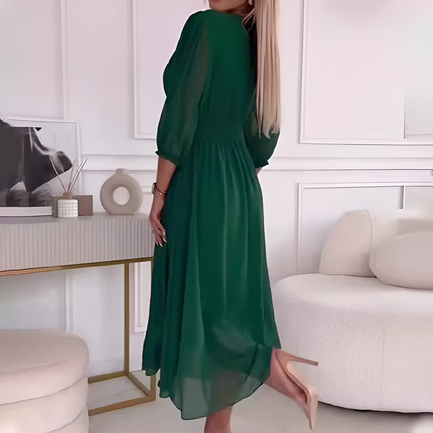Seraphine™ | Silk Chiffon Maxi Dress