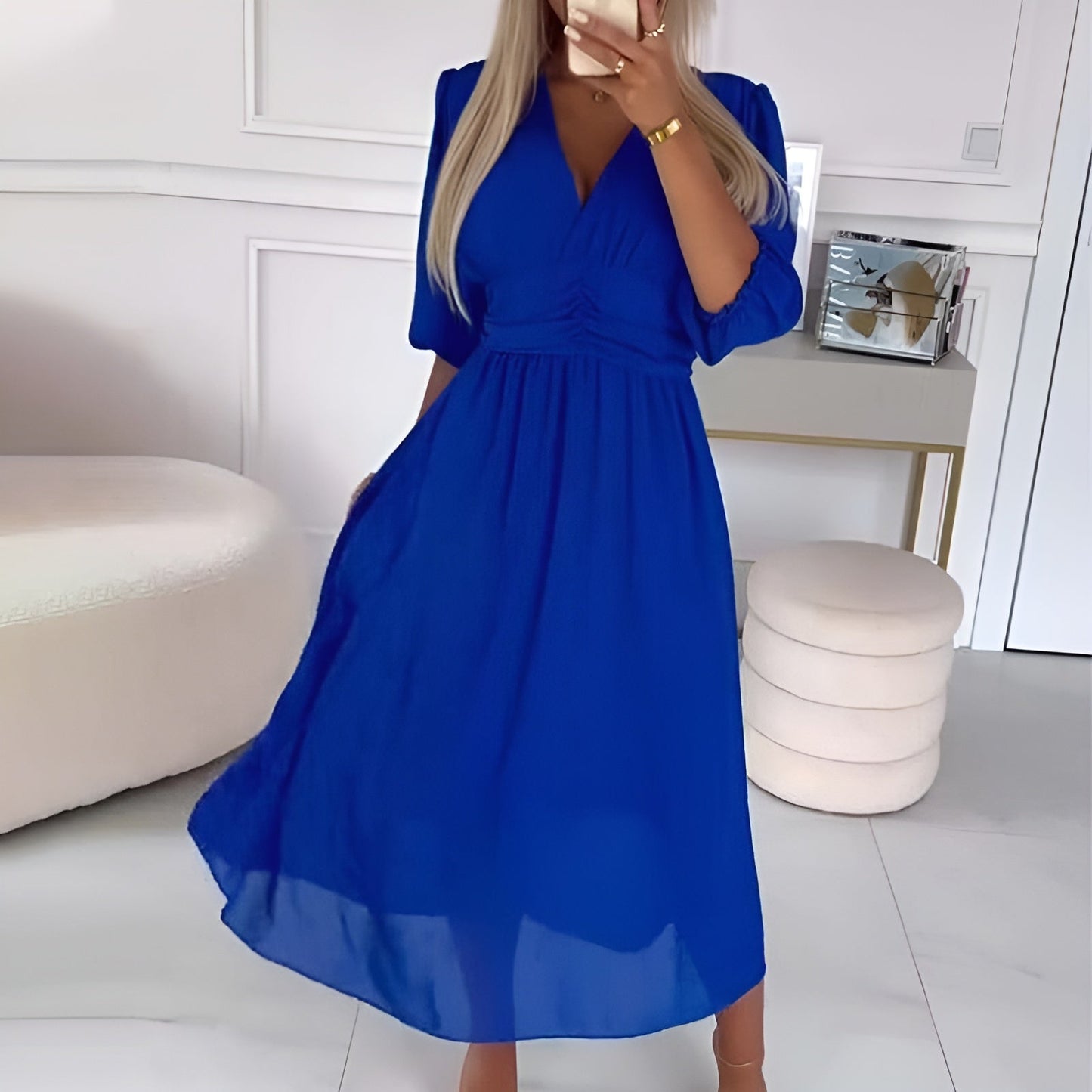 Seraphine™ | Silk Chiffon Maxi Dress