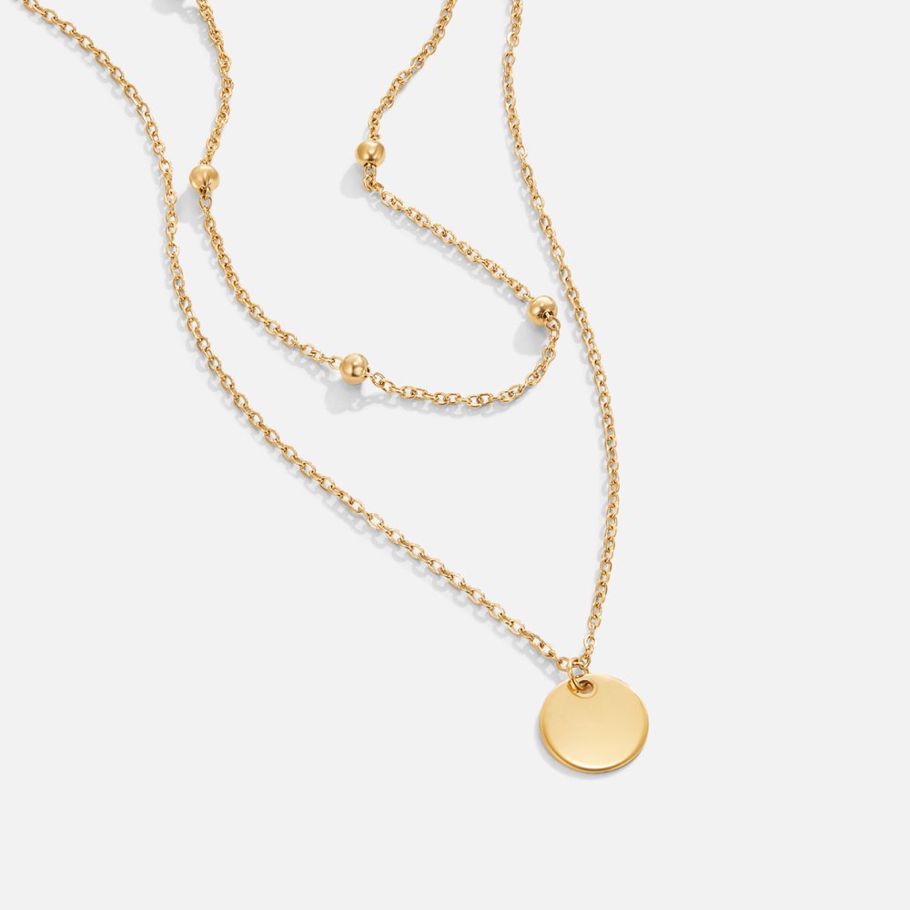 Layered Handmade Round details Necklace