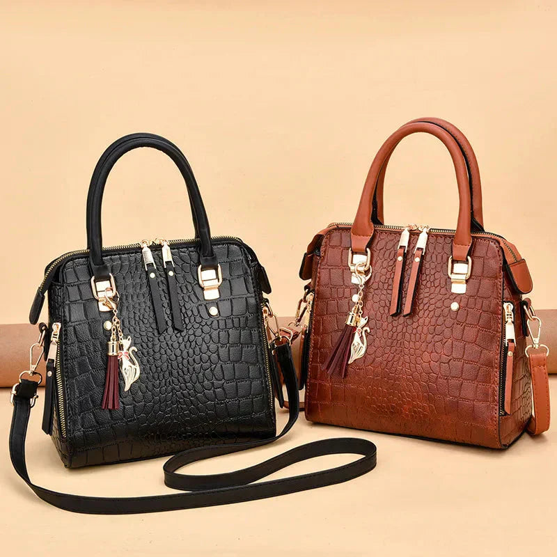 Harah™ | Crocodile-Textured Luxe Leather Bag