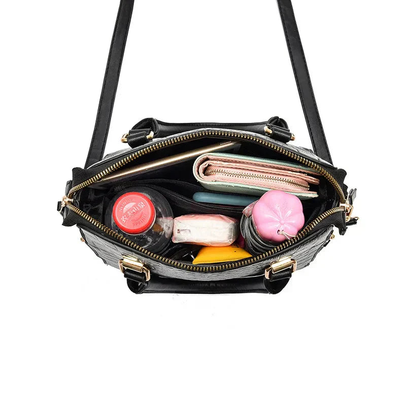 Harah™ | Crocodile-Textured Luxe Leather Bag