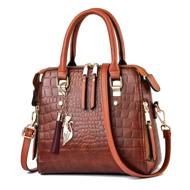 Harah™ | Crocodile-Textured Luxe Leather Bag