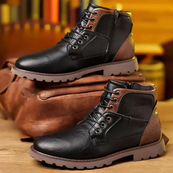 Mario™ | Rugged Luxe Leather Lace-Up Boots