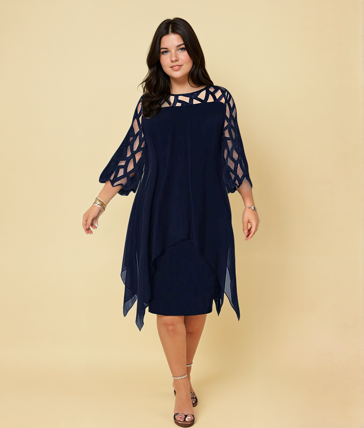 Debra | Elegant women's midi dress