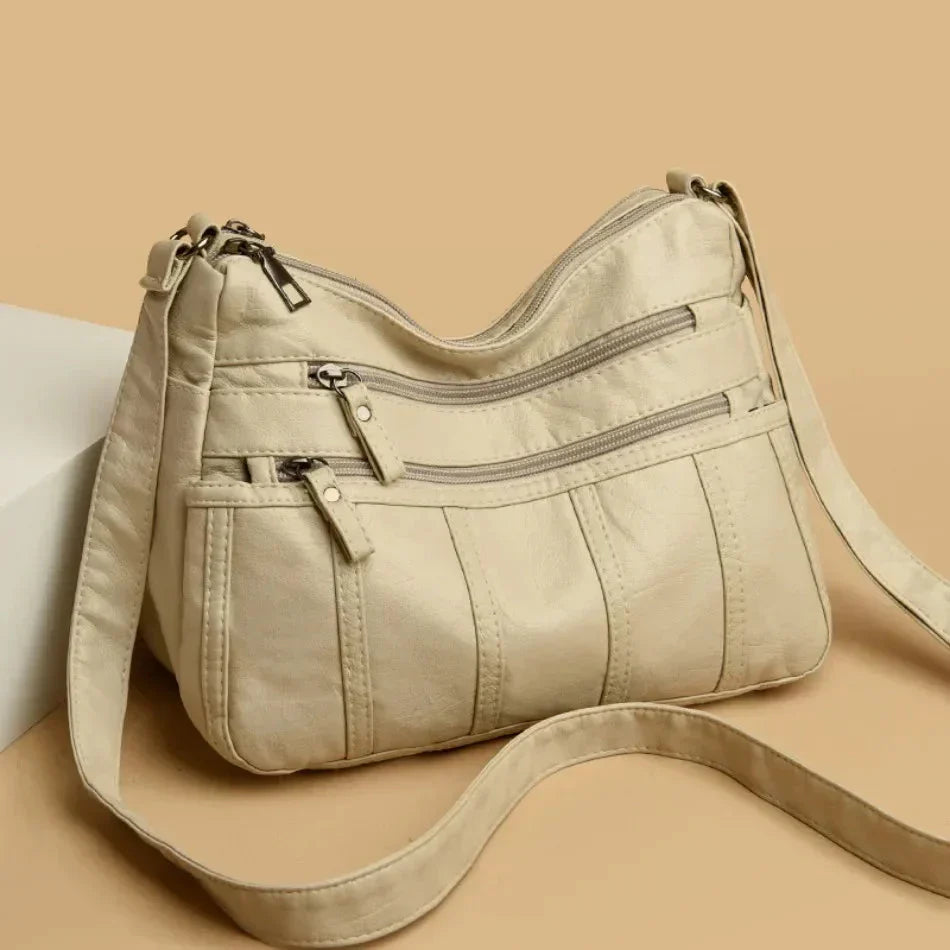 Cheska™ | Vintage Casual Luxe Leather Bag