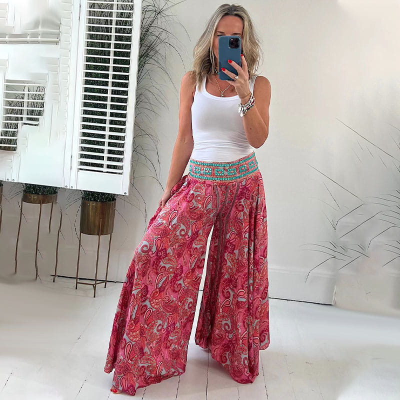 Gail™ | Elegant Bohemian Wide-Leg Pants