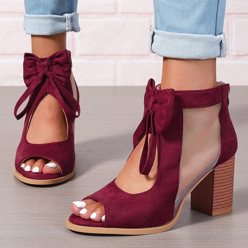Belle™ | Luxe Bow-Accent Block Heels