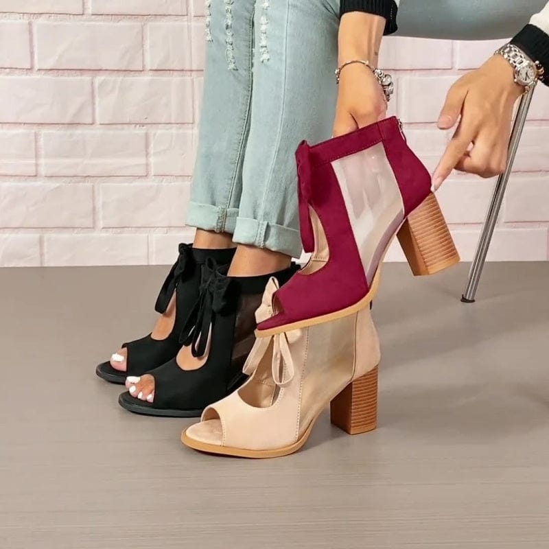 Belle™ | Luxe Bow-Accent Block Heels