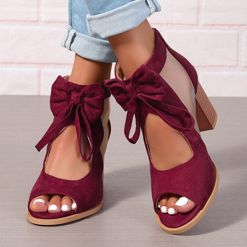 Belle™ | Luxe Bow-Accent Block Heels