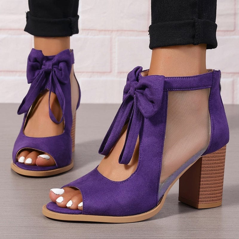 Belle™ | Luxe Bow-Accent Block Heels