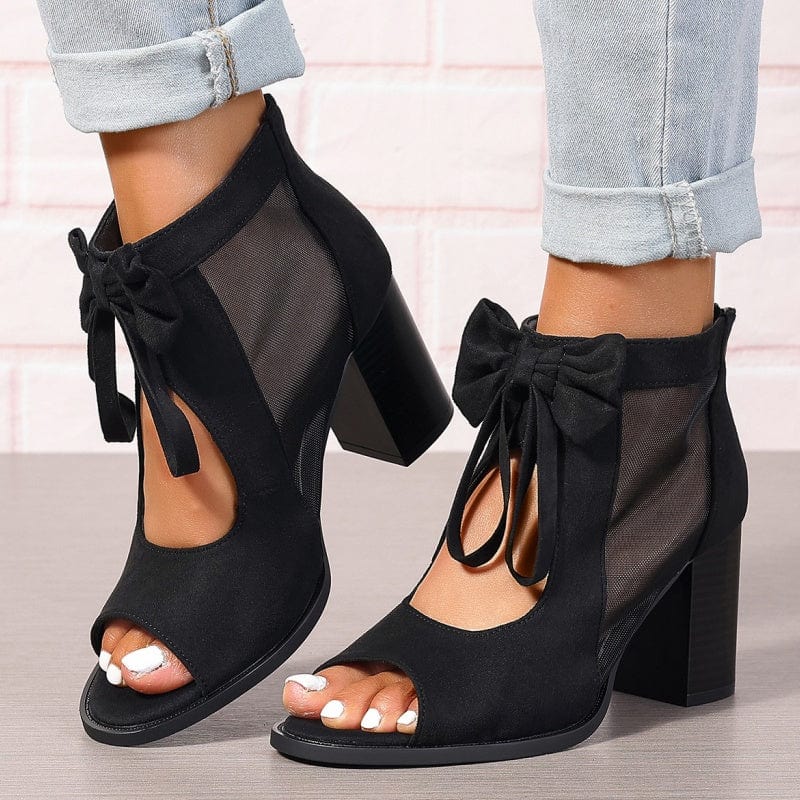 Belle™ | Luxe Bow-Accent Block Heels