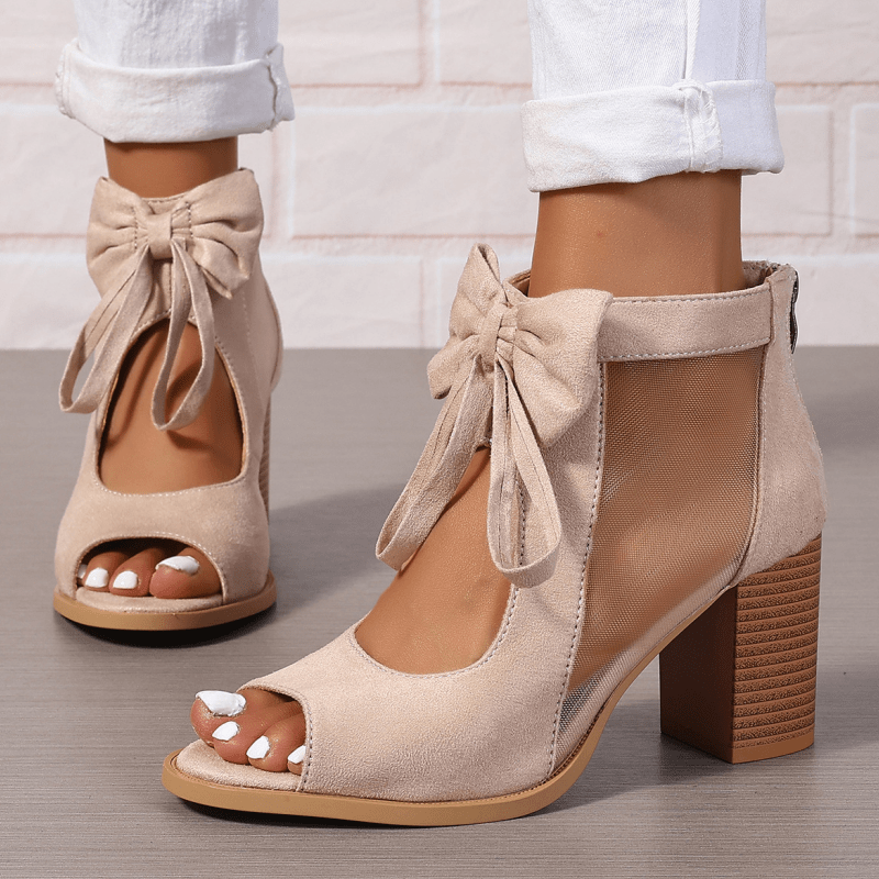 Belle™ | Luxe Bow-Accent Block Heels