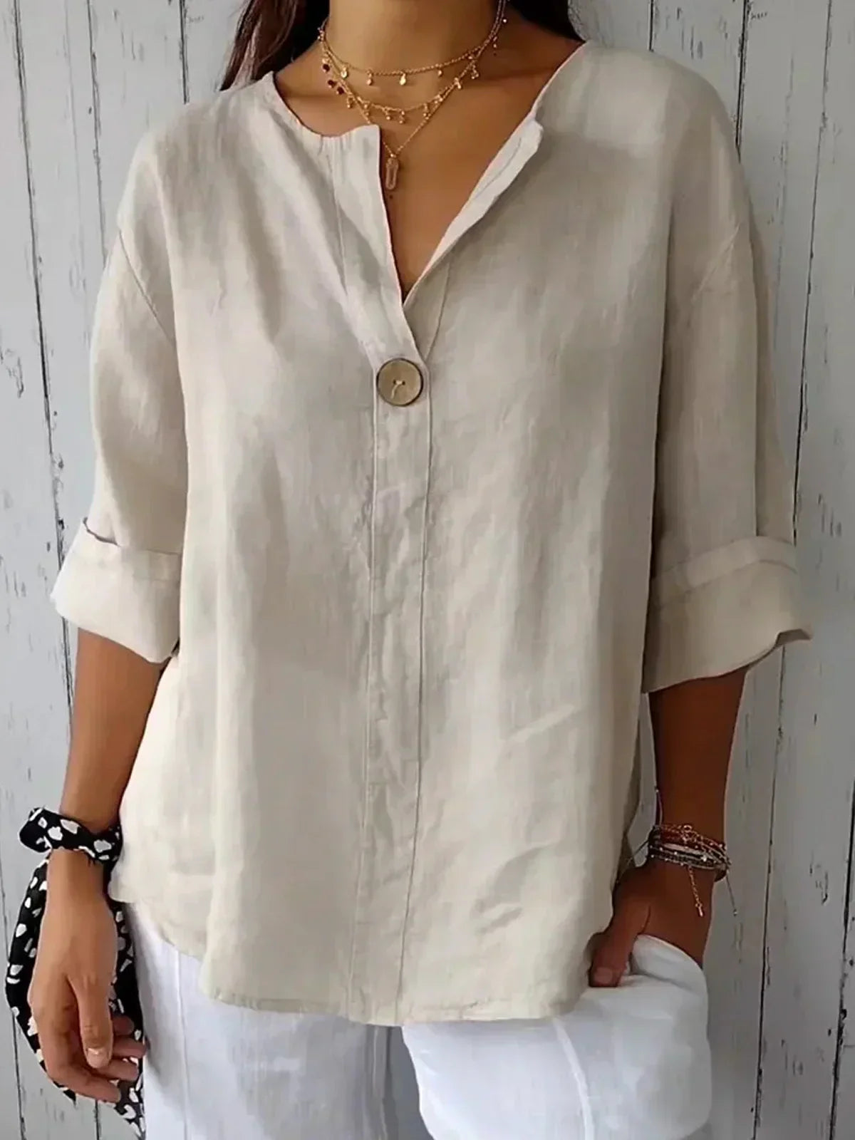 Aira™ | Effortless Luxe V-Neck Blouse